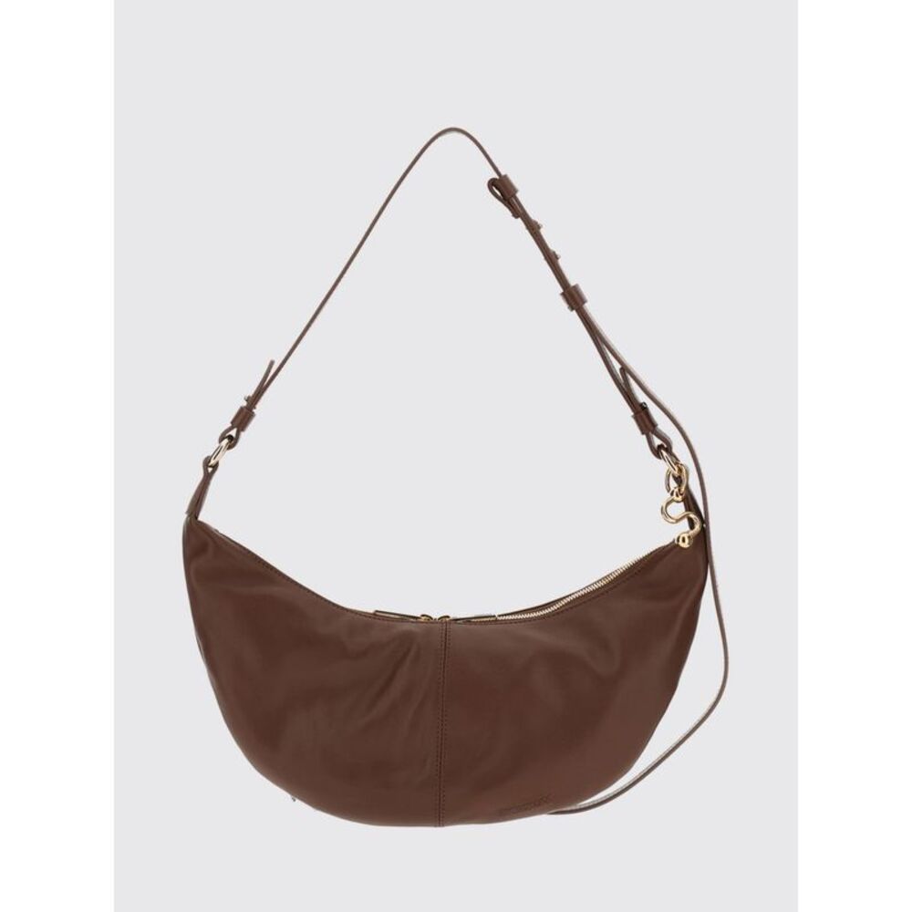 Sportmax Women Half-Moon Lambskin Leather Shoulder Bag Sportmax With Tassels
